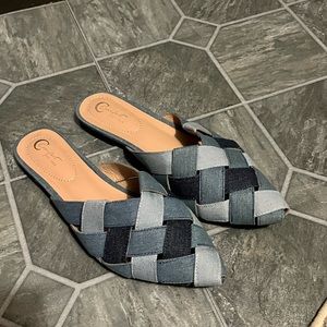 Jean mule shoes
